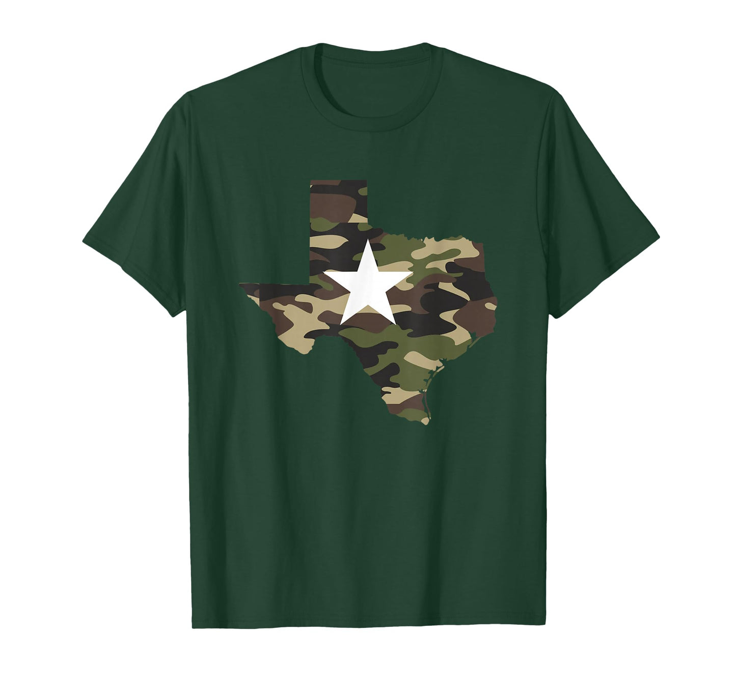 Texas Texan Army Camouflage Star Map US Soldiers Veterans T-Shirt