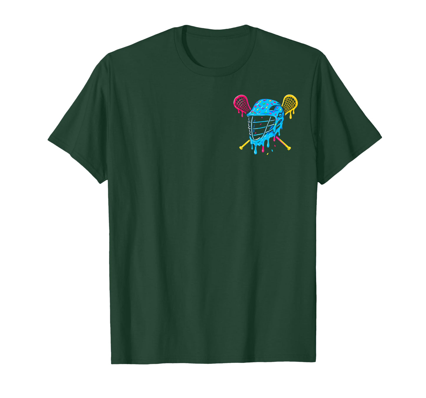 Lacrosse Ice Cream Drip Lax Boys Helmet Stick Youth (2Sides) T-Shirt