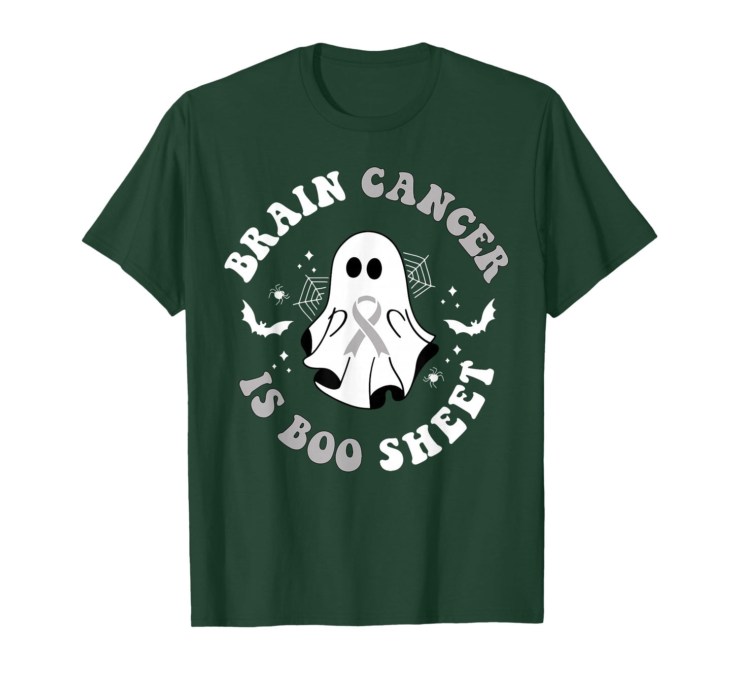 Brain Cancer is Boo Sheet Ghost Ribbon Awareness Halloween T-Shirt
