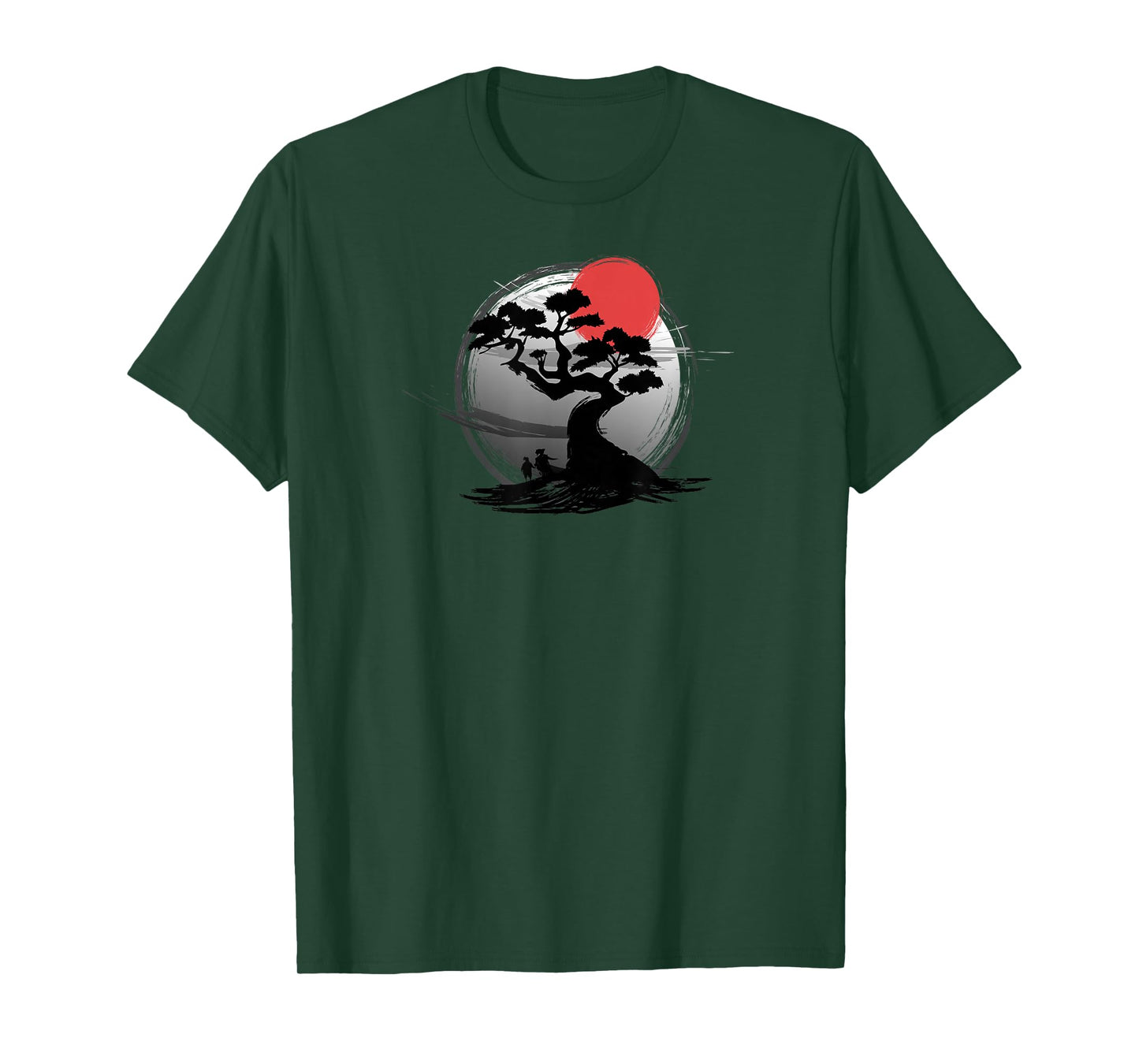Japanese Sunset Art Nature Japan Bonsai Tree T-Shirt