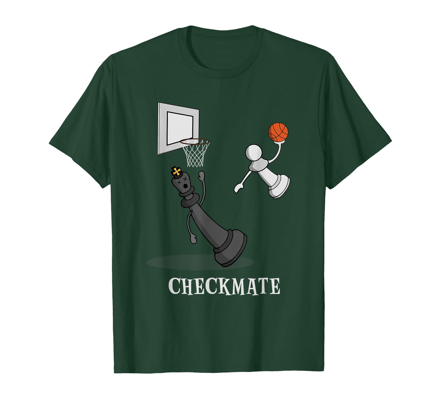 Funny Checkmate Chess Basketball Game Board King Pawn Piece T-Shirt