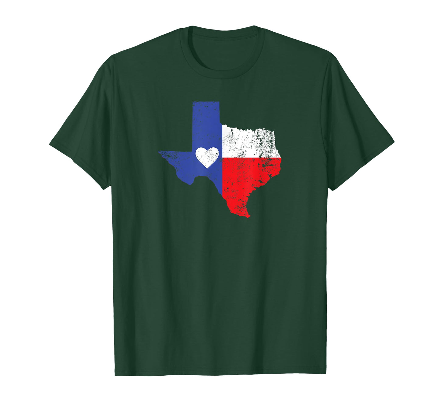 Texas Heart Flag State Outline T-Shirt