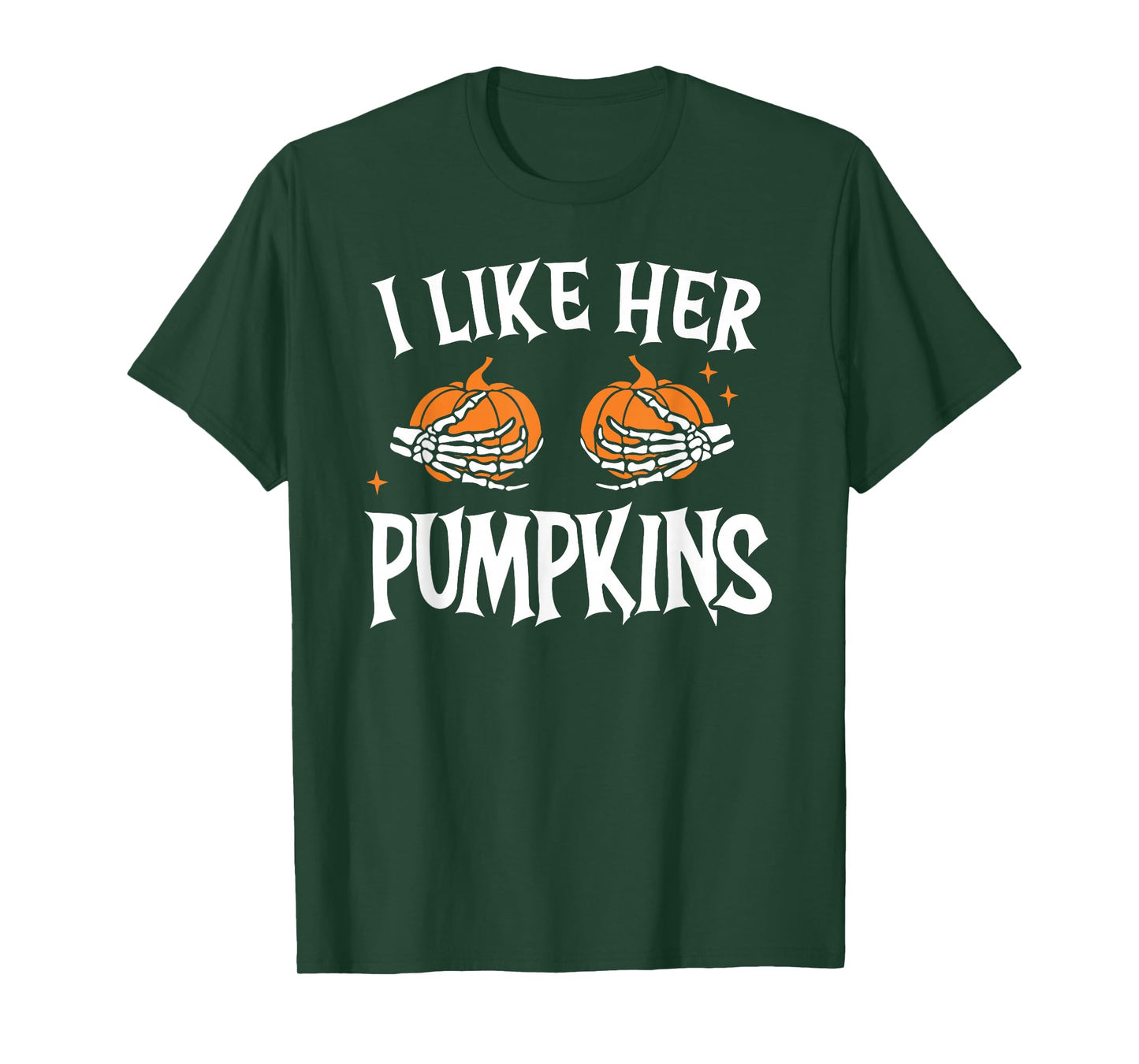I Like Her Pumpkins I Like His Broomstick Halloween Couple T-Shirt