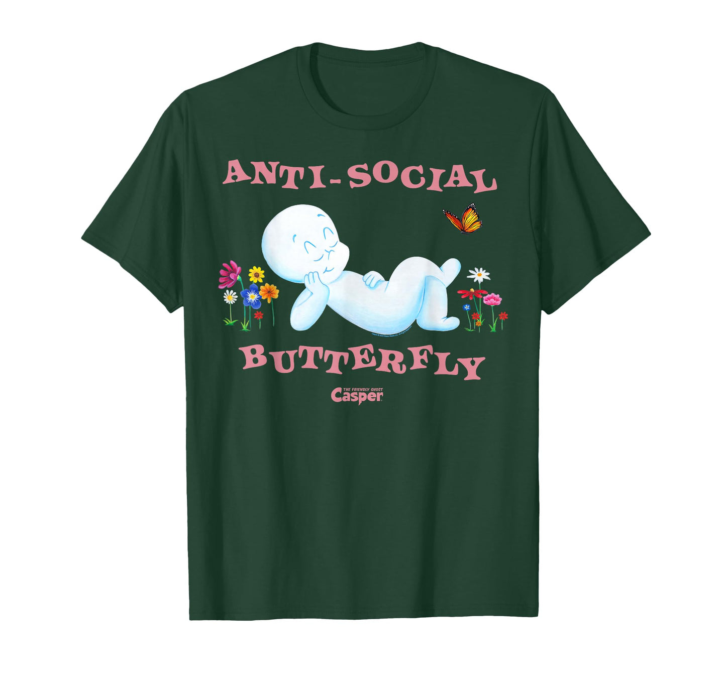 Casper the Friendly Ghost Anti-Social Butterfly T-Shirt