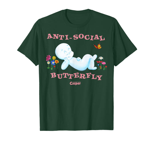 Casper the Friendly Ghost Anti-Social Butterfly T-Shirt