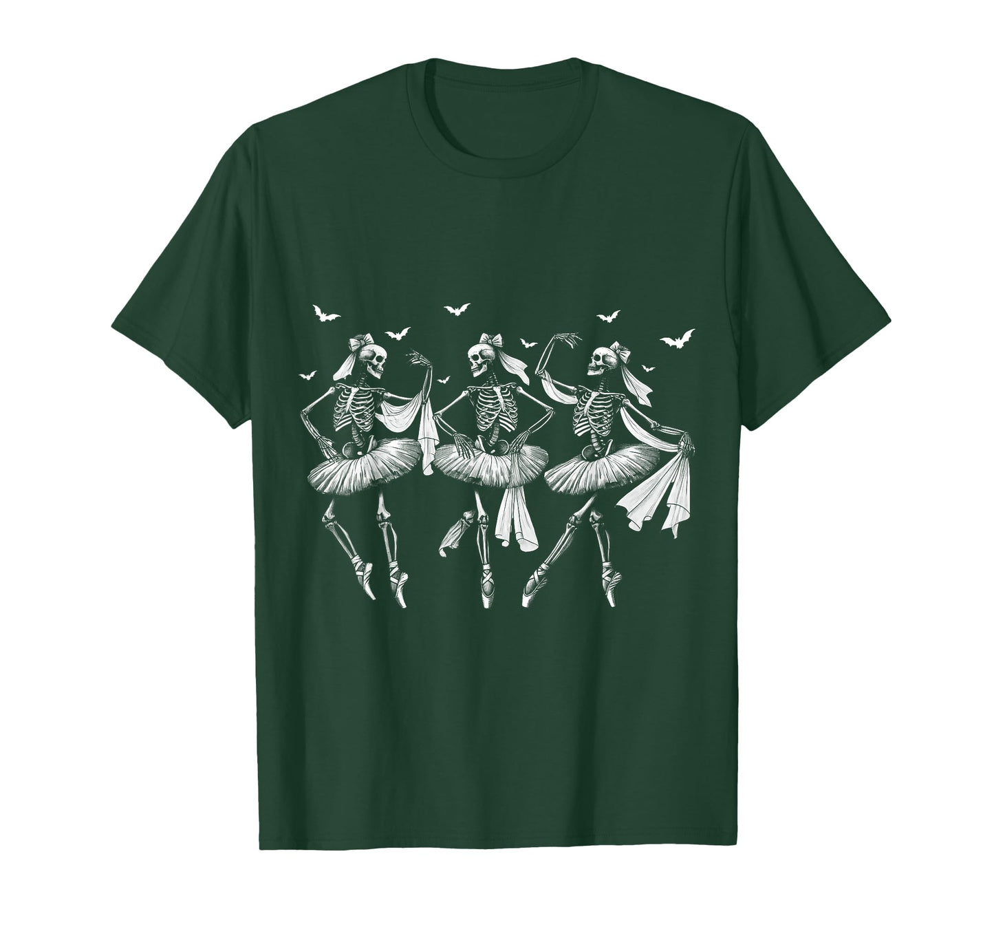 Skeleton Ballerinas Ballet Dance Cute Halloween Costume Girl T-Shirt