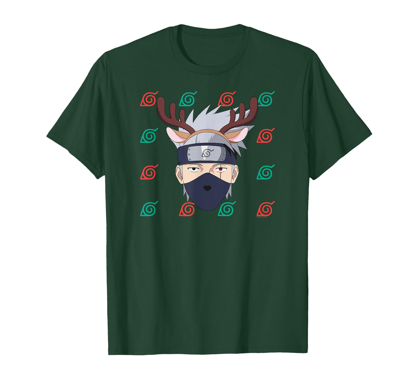 Naruto Shippuden Kakashi Christmas Reindeer Anime T-Shirt