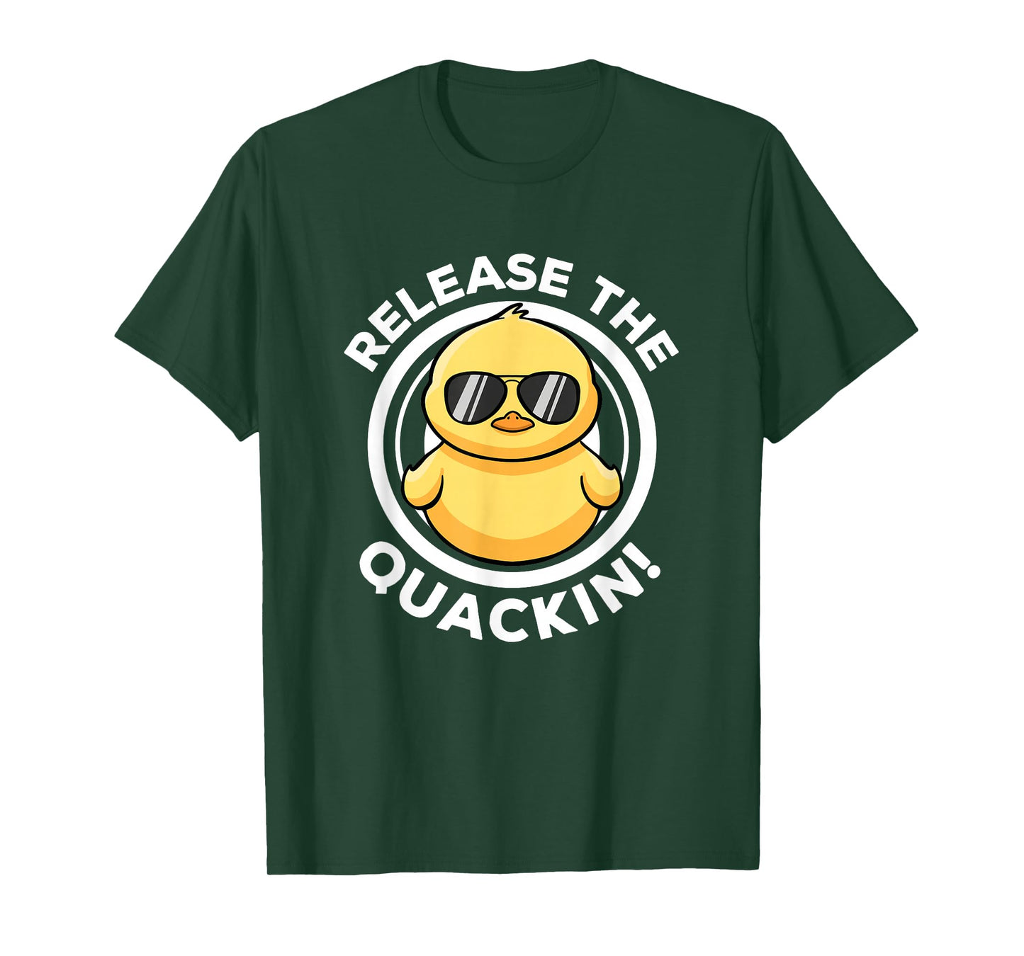 Release The Quackin I Love Duck Lovers Funny Yellow Duck T-Shirt