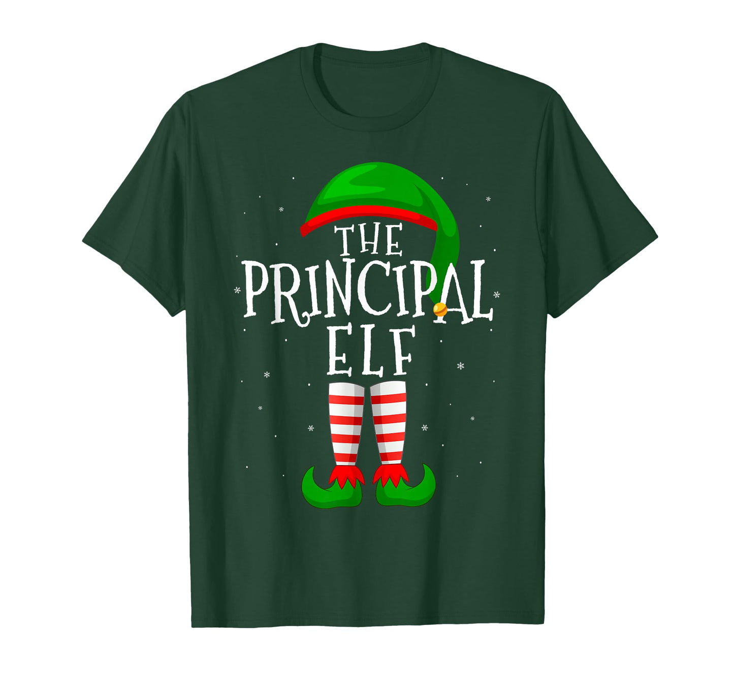 The Principal Elf Funny Matching Family Group Christmas T-Shirt