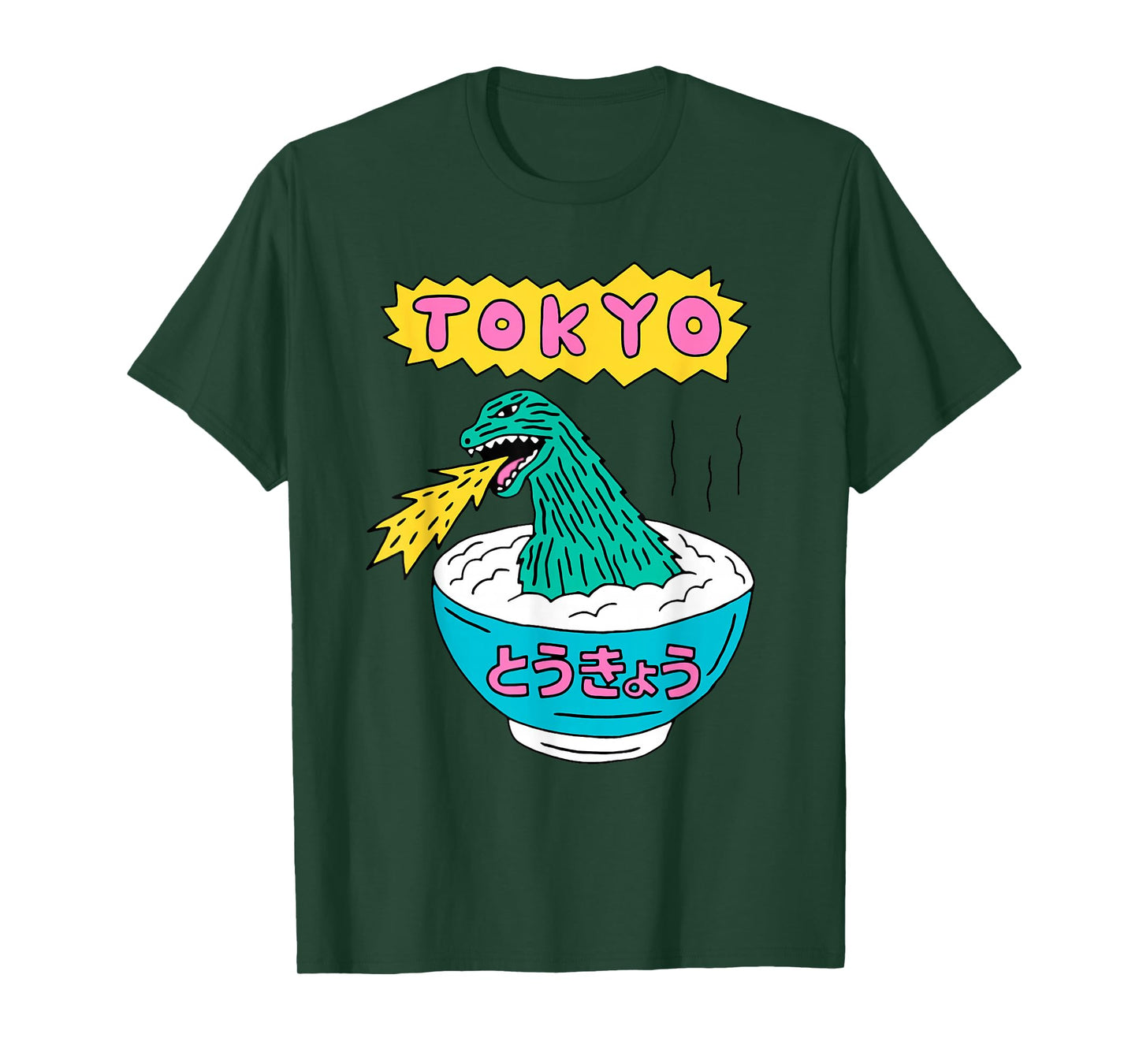 Tokyo Japan Funny Vintage Monster Attack On Soup Ramen Gifts T-Shirt