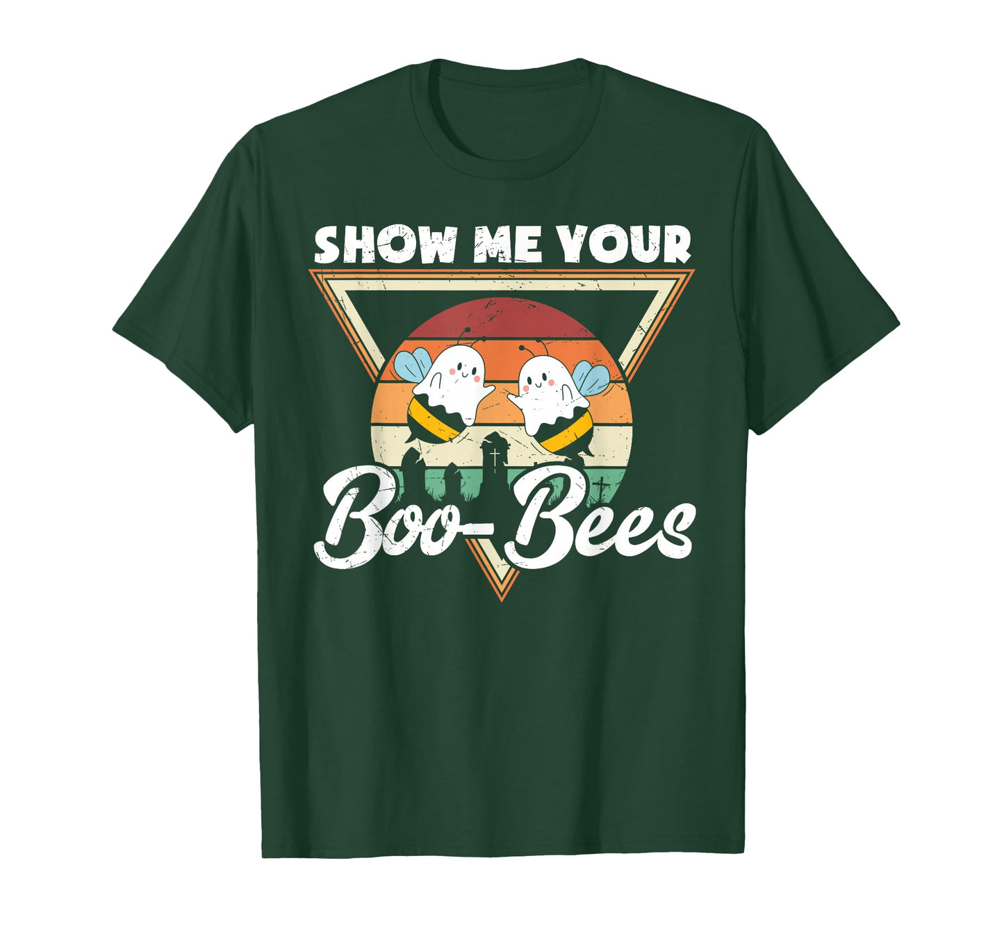 Show Me Your Boo-Bees Retro Funny Halloween Boo Bees T-Shirt