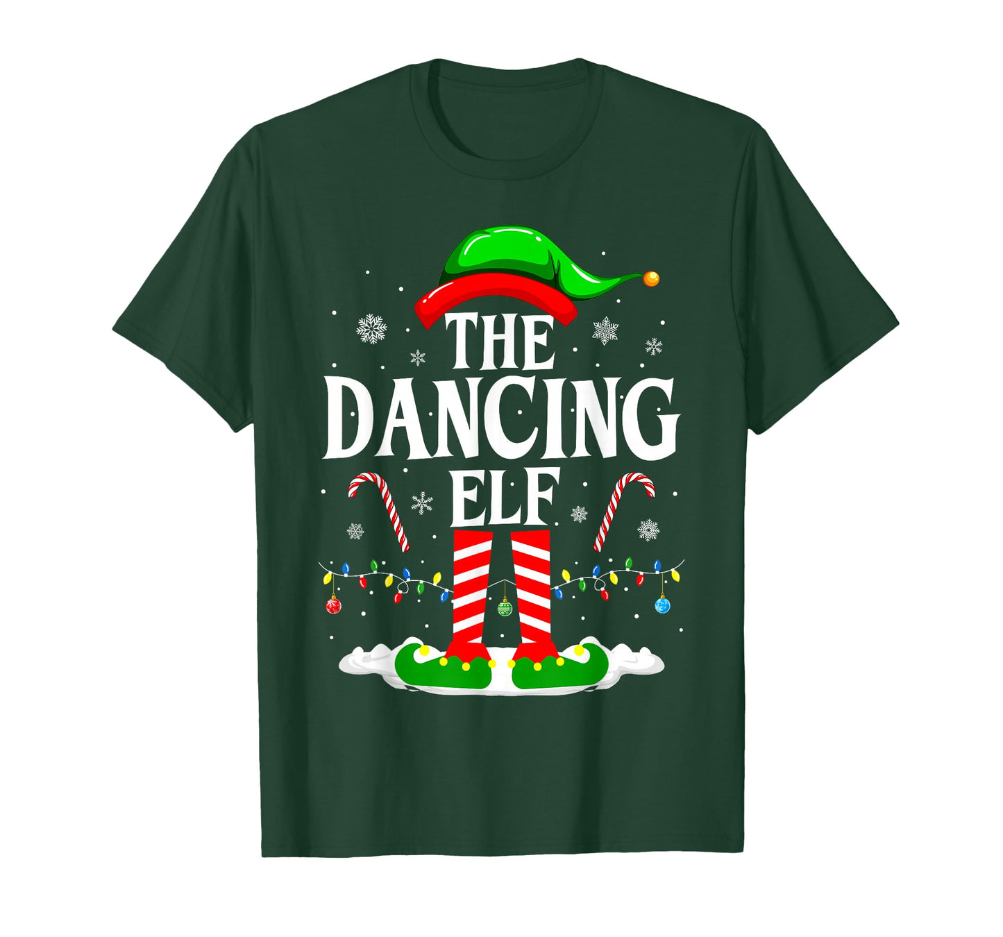 The Dancing Elf Xmas Funny Family Matching Group Christmas T-Shirt