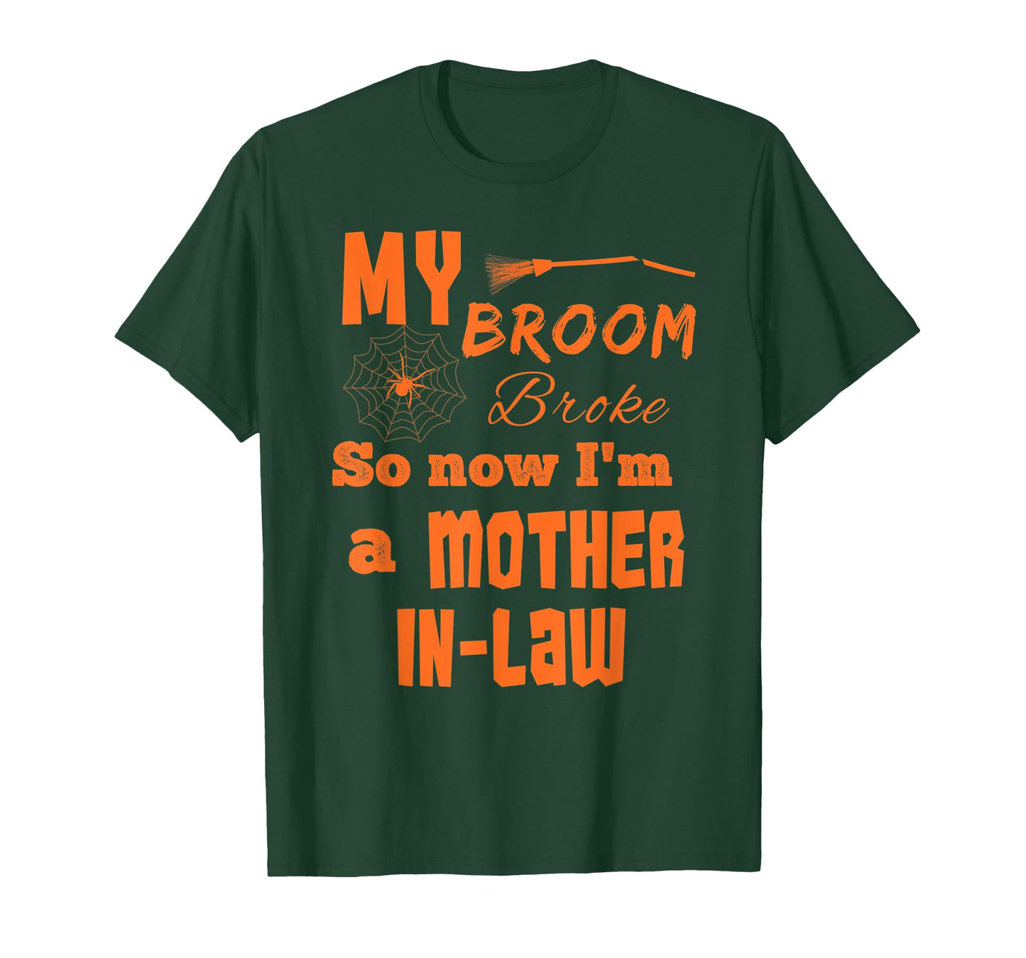 Funny Halloween Costume for Mother in Law Spider Web Witch T-Shirt