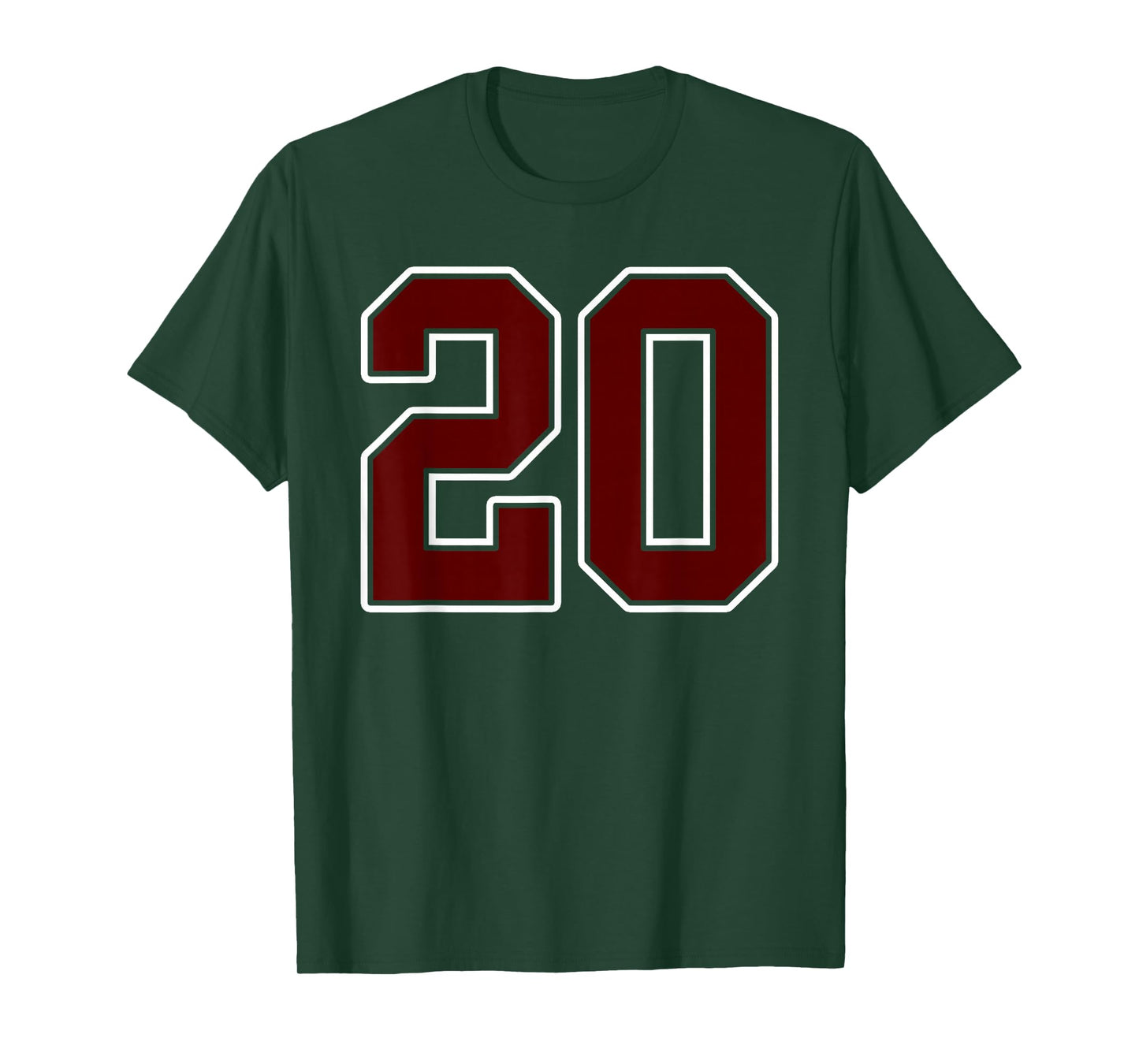Maroon and White Number 20 Jersey Player Uniform #20 Fan T-Shirt