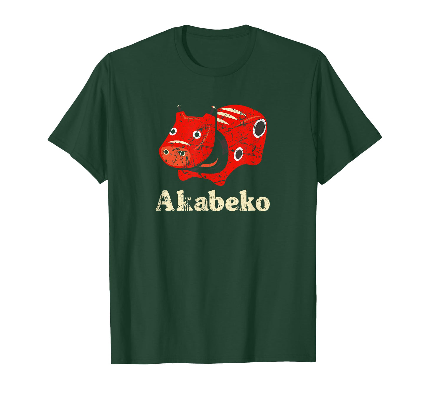 Japan Akabeko Legendary Cow From Aizu Fukushima Souvenir Toy T-Shirt