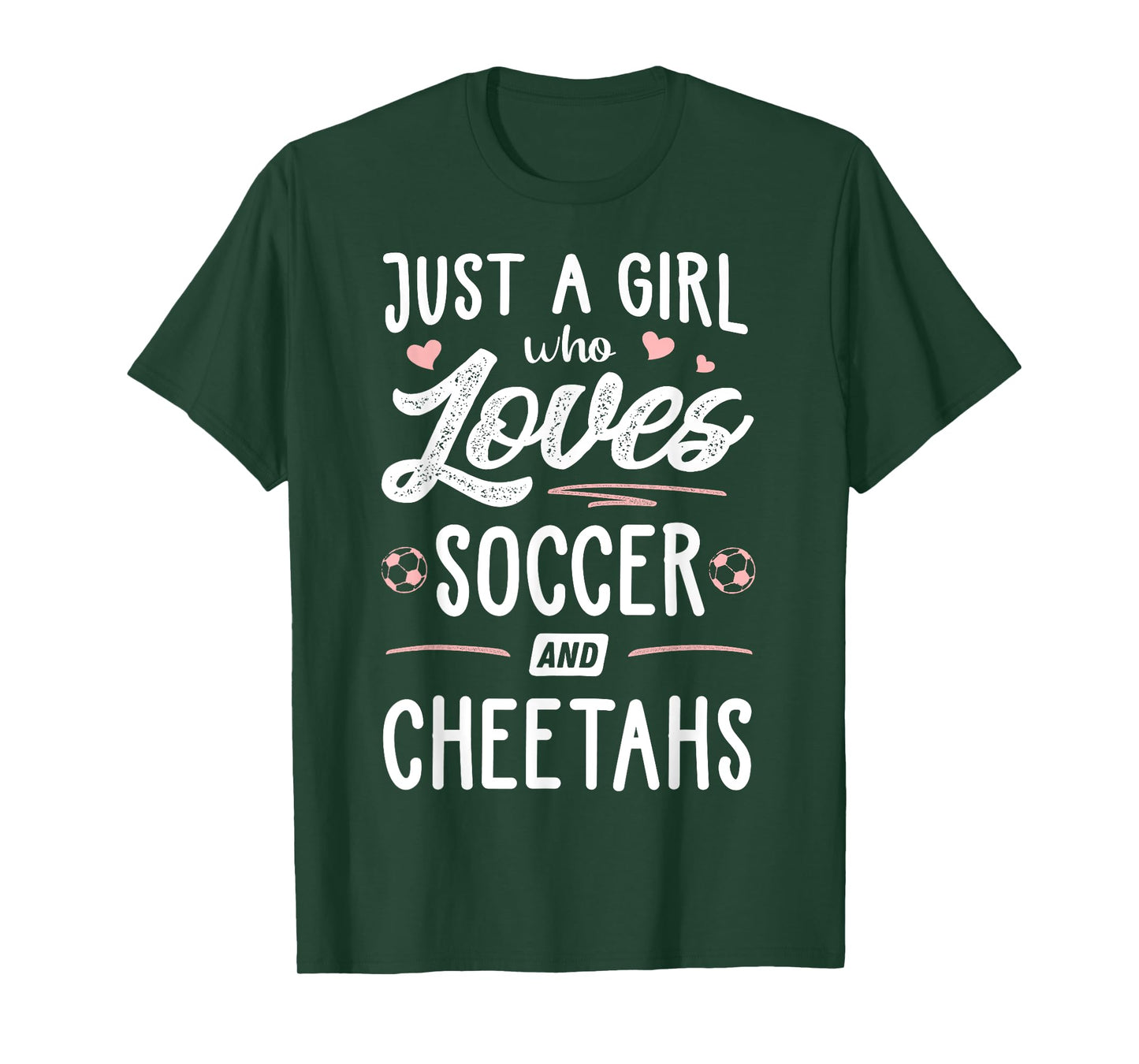 Just A Girl Who Loves Soccer And Cheetahs Gift Women T-Shirt
