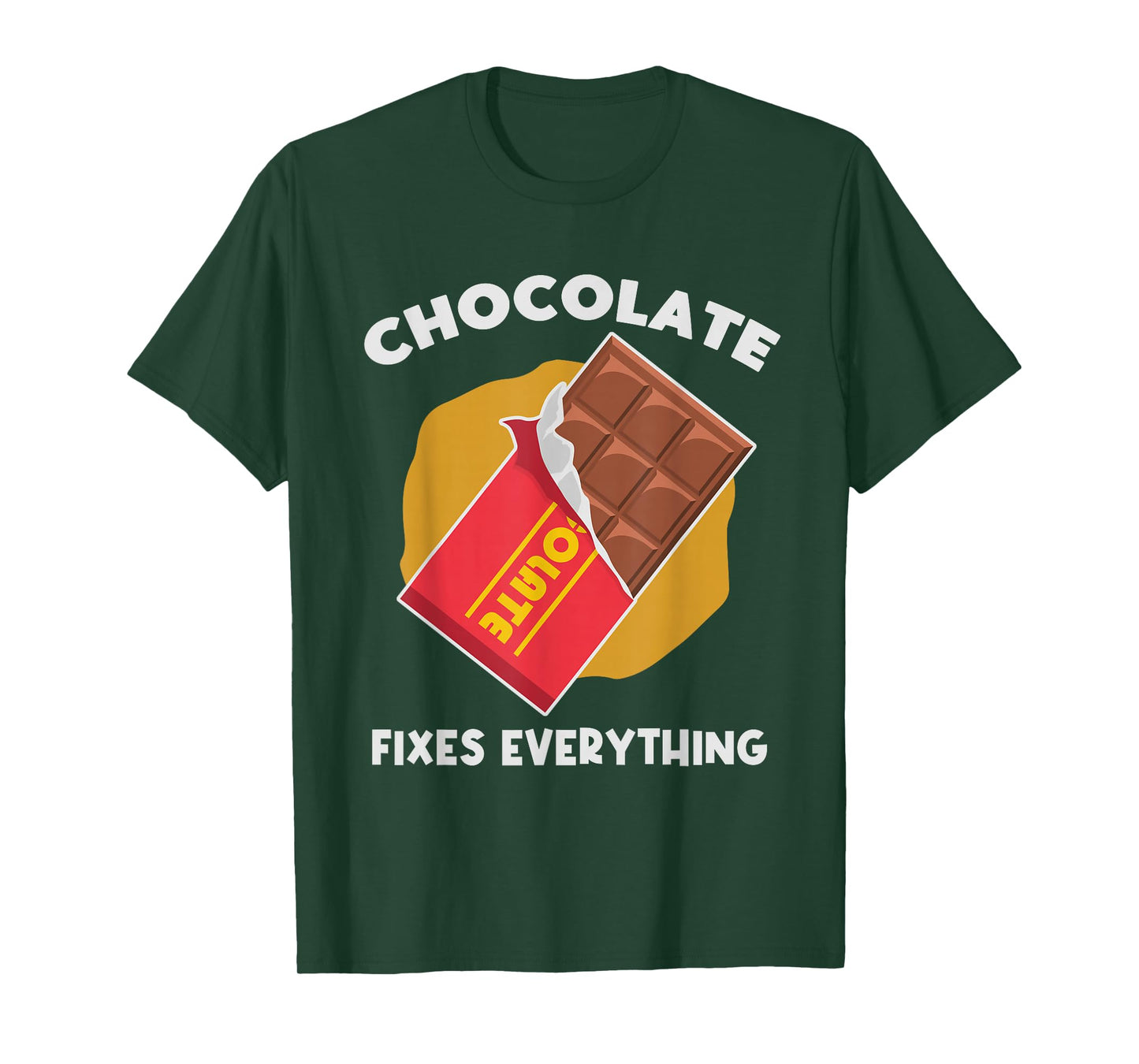 Chocolate Fixes Everything Chocolate Heartbeat Candy Bar T-Shirt