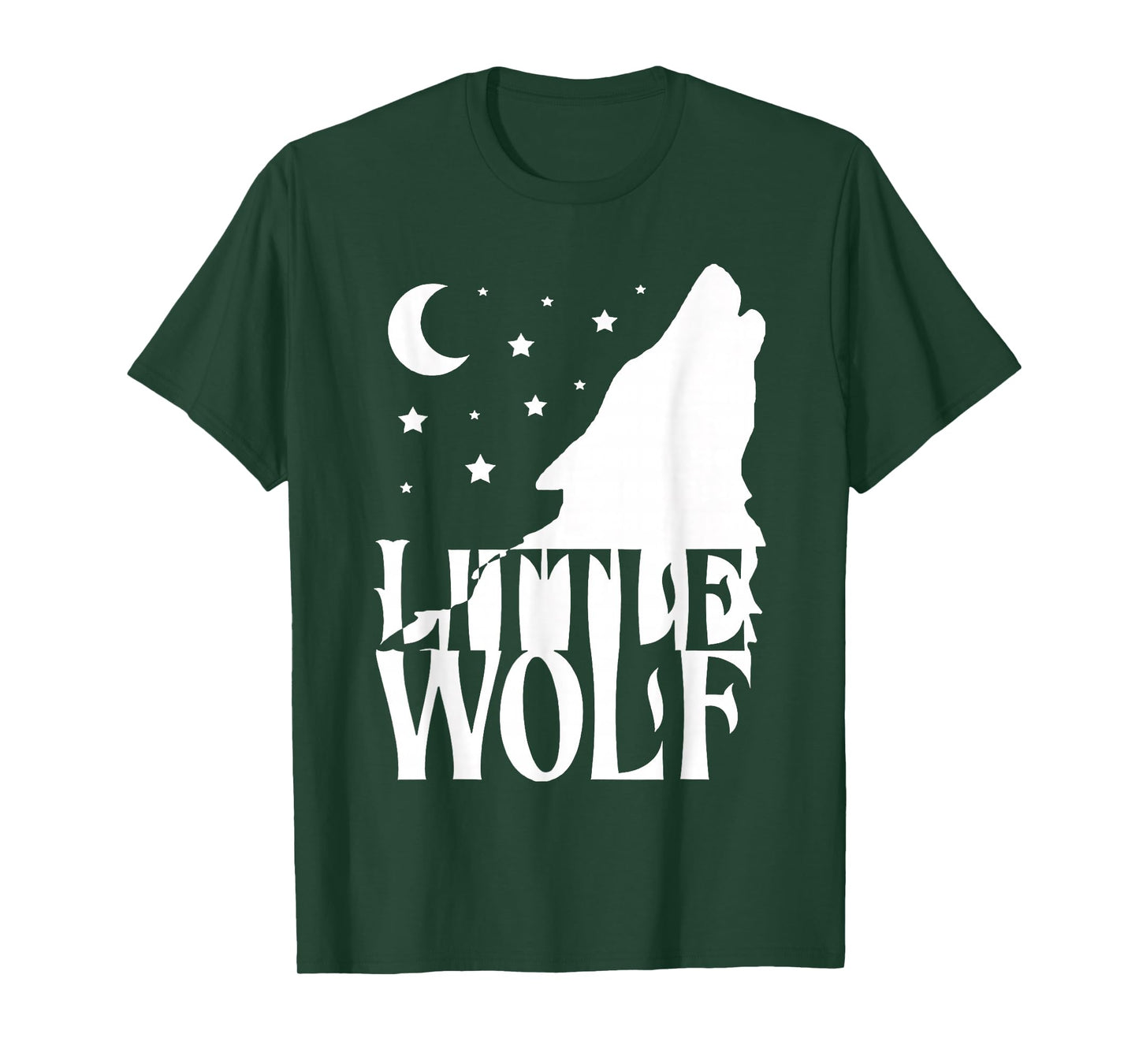 Little Wolf Gift Matching Family Tribe Wolves Moon T-Shirt