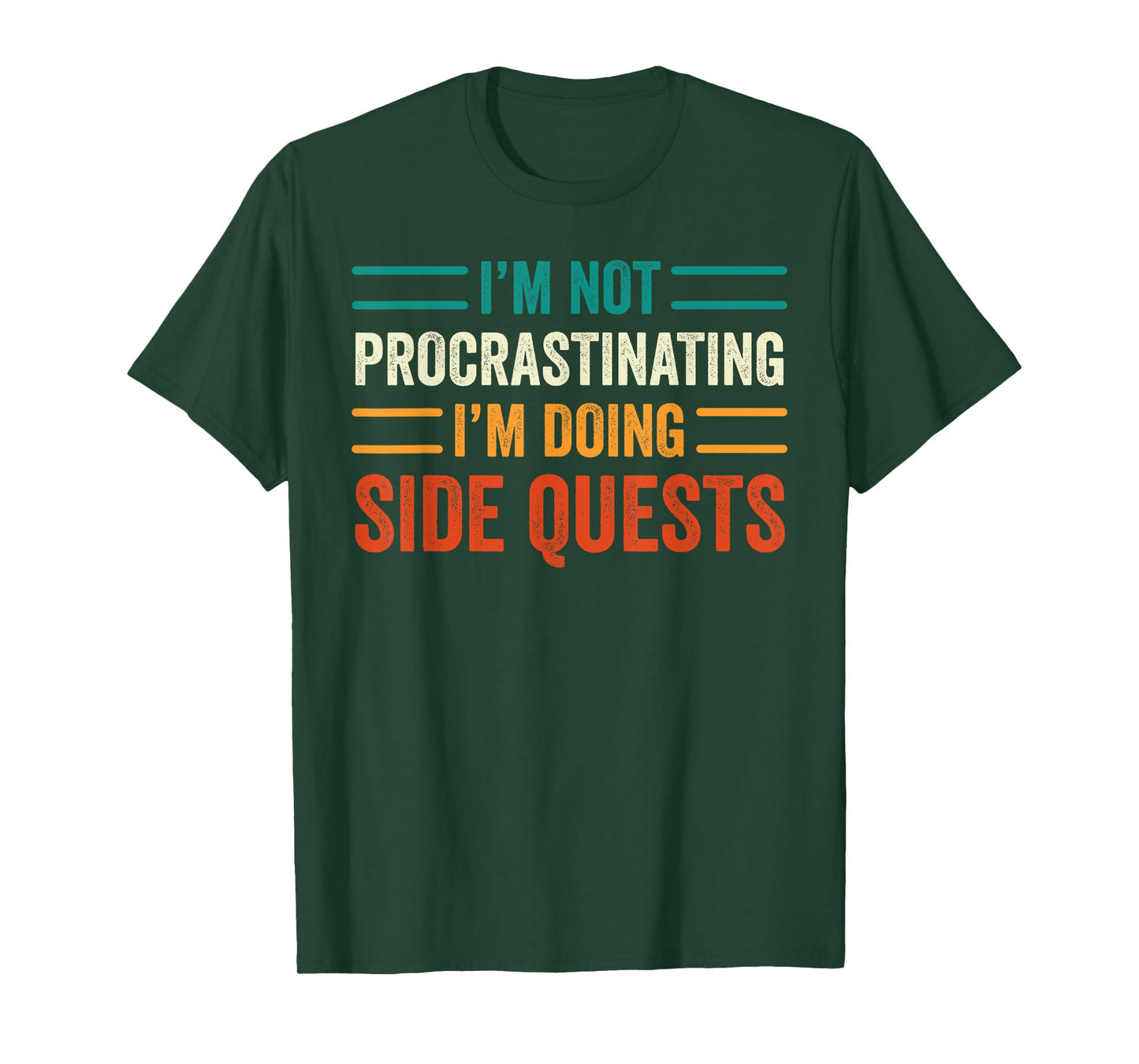 I'm Not Procrastinating I'm Doing Side Quests Gamer Retro T-Shirt