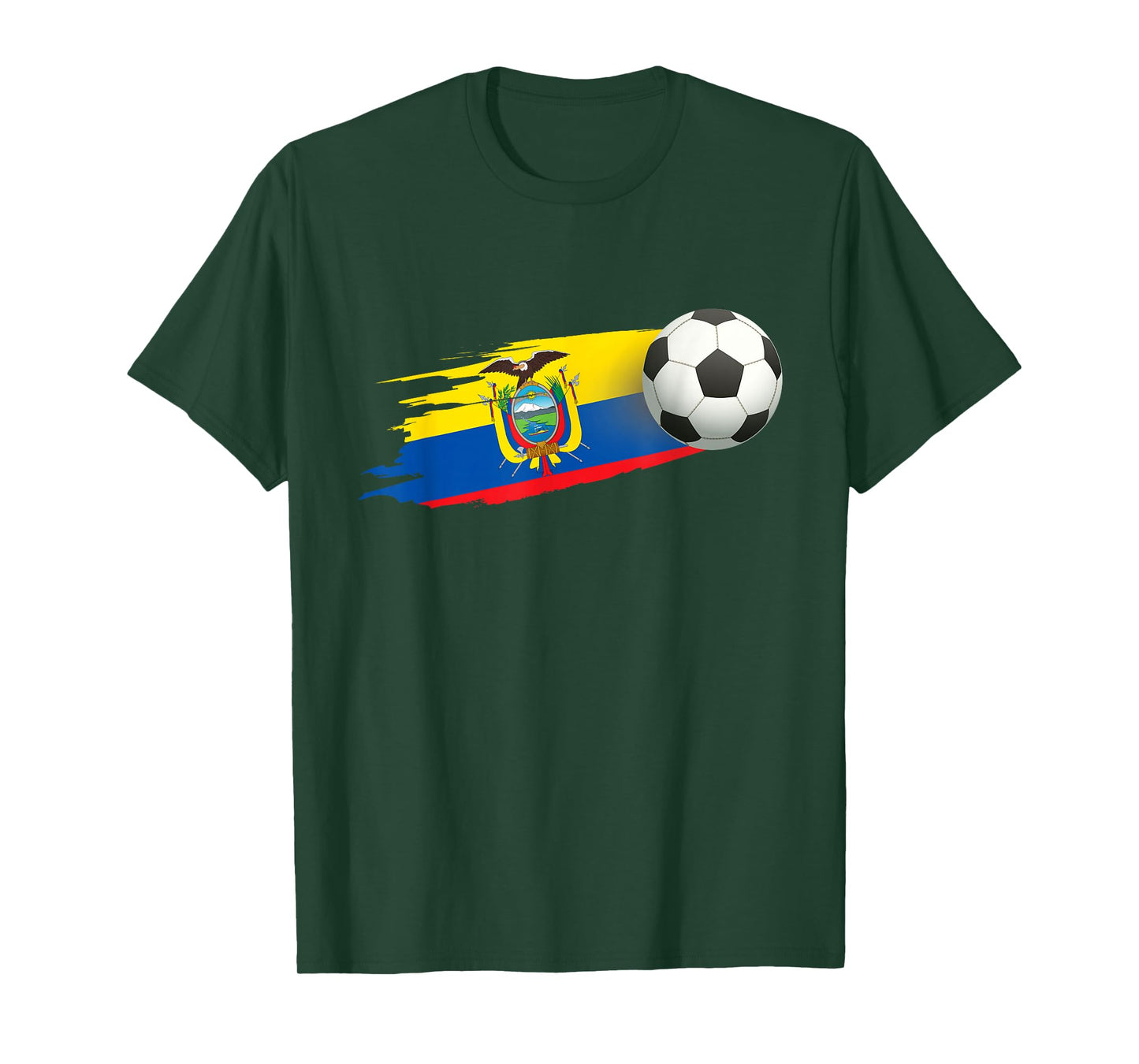 Ecuador Flag Jersey - Soccer Ball Football T-Shirt