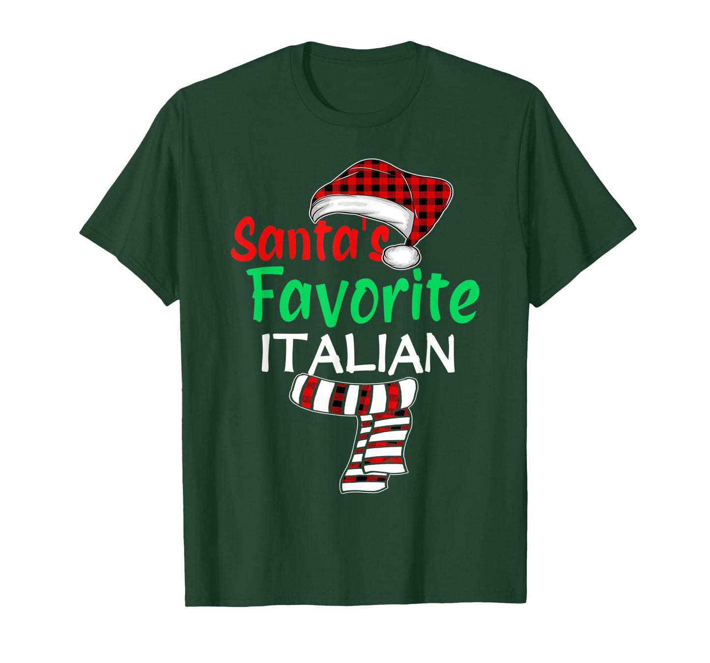 Christmas Pajama Santa Claus Shirt, Santa's Favorite Italian T-Shirt