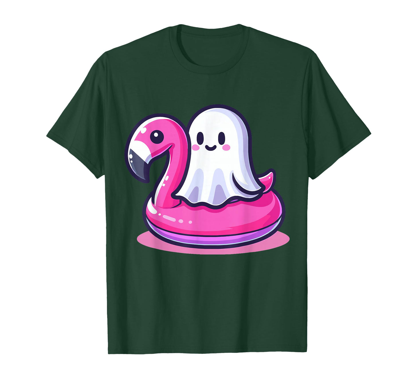 Ghost and Flamingo Halloween T-Shirt