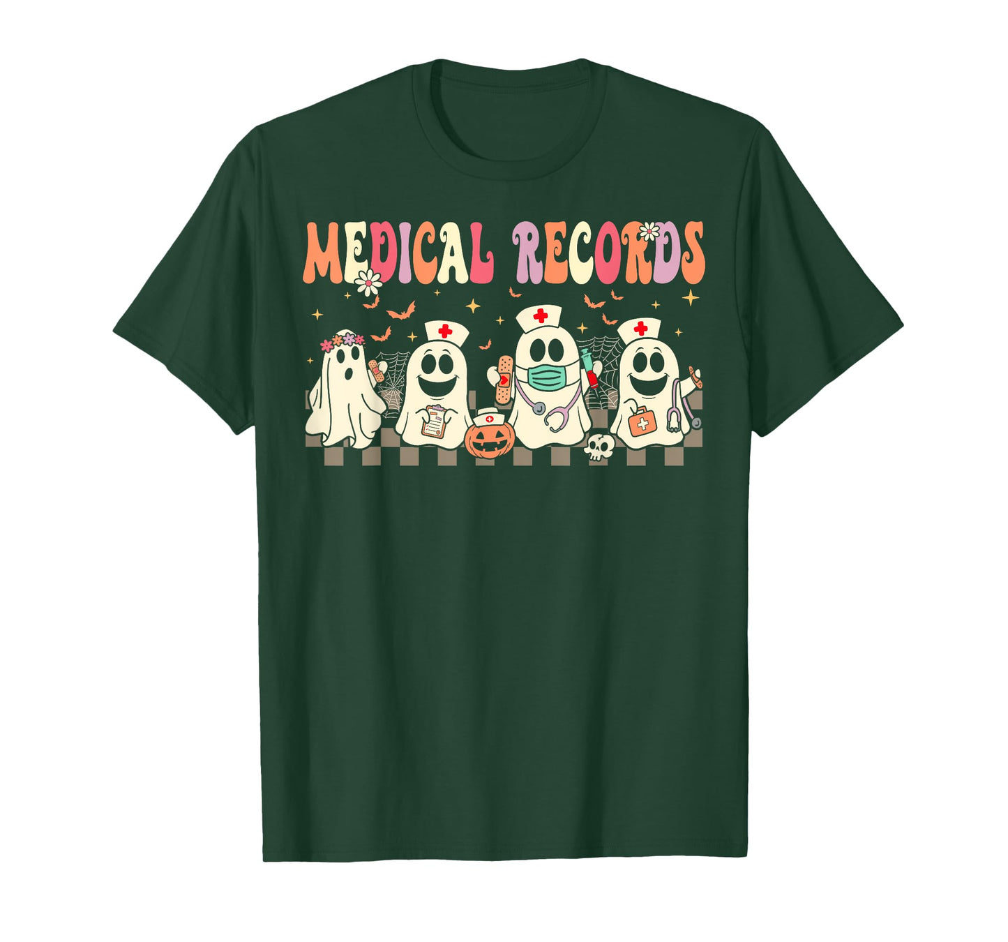 Medical Records Boo Crew Funny Medical Records Halloween T-Shirt