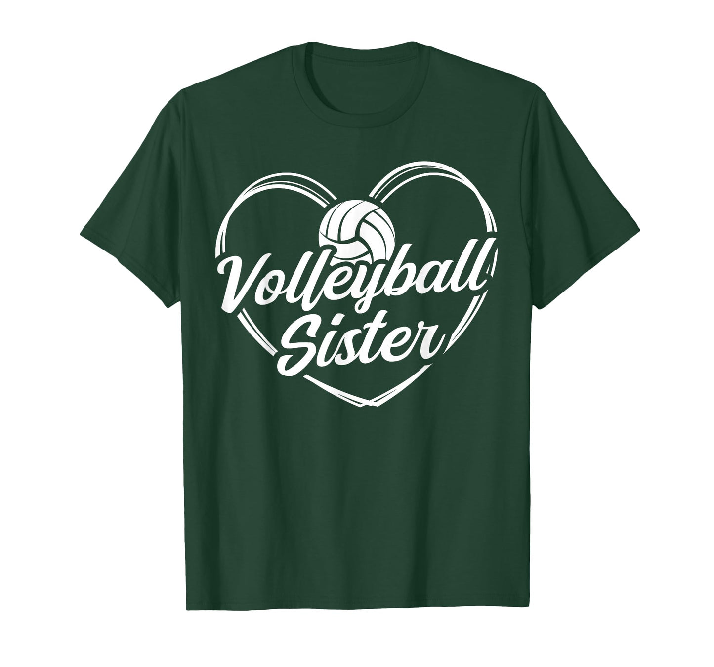 Heart Volleyball Sister T-Shirt