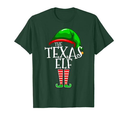 Texas Elf Group Matching Family Christmas Gift Costume Set T-Shirt