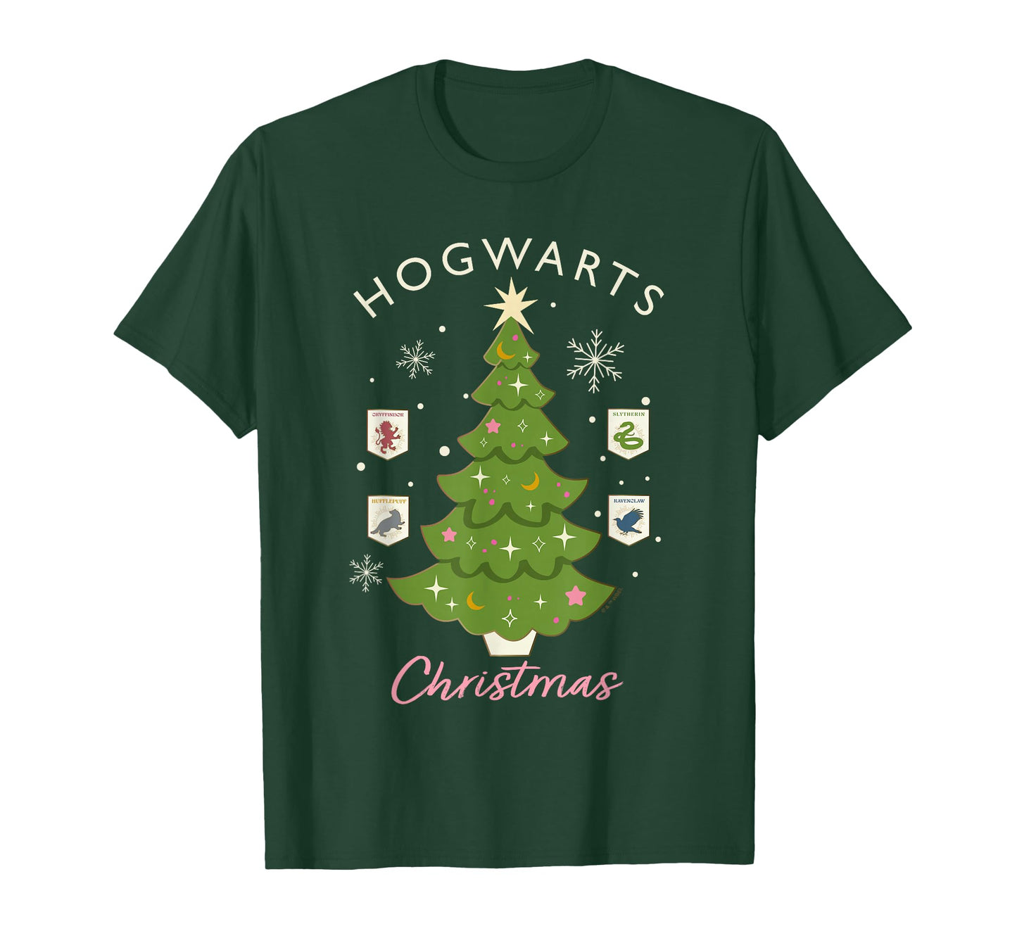 Harry Potter Hogwarts Christmas Tree T-Shirt