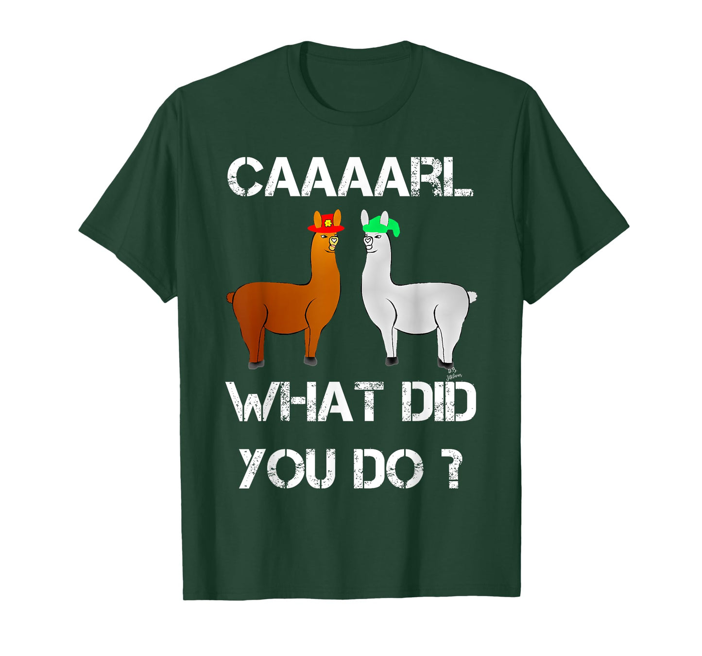 Lamas mit Hütts Karl was du dan? Funny Lama T-Shirt