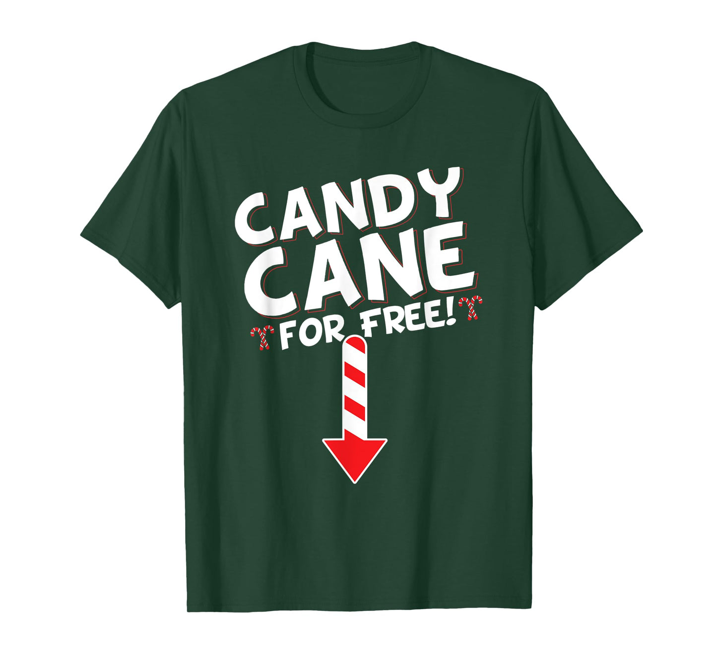 Mens Inappropriate Candy Cane Adult Humor Christmas T-Shirt