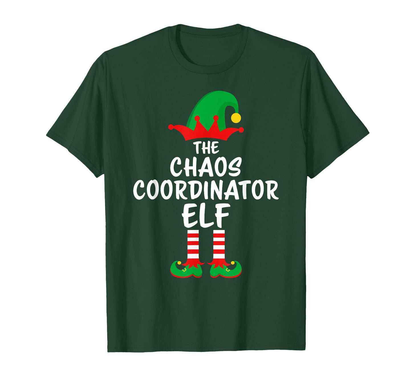 The Chaos Coordinator Elf Matching Family Christmas T-Shirt