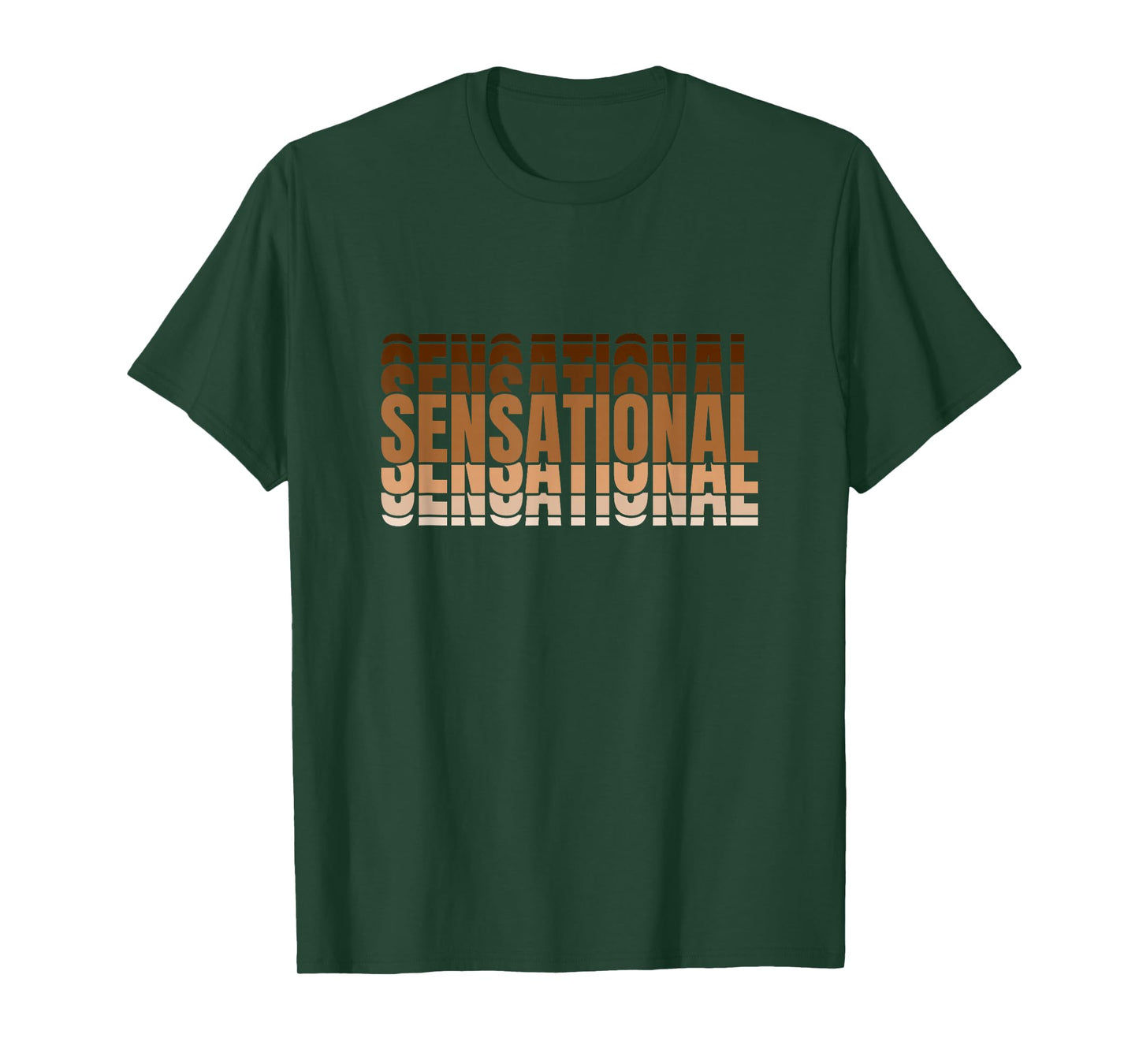 Brown Sensational Brown Color Graphic T-Shirt