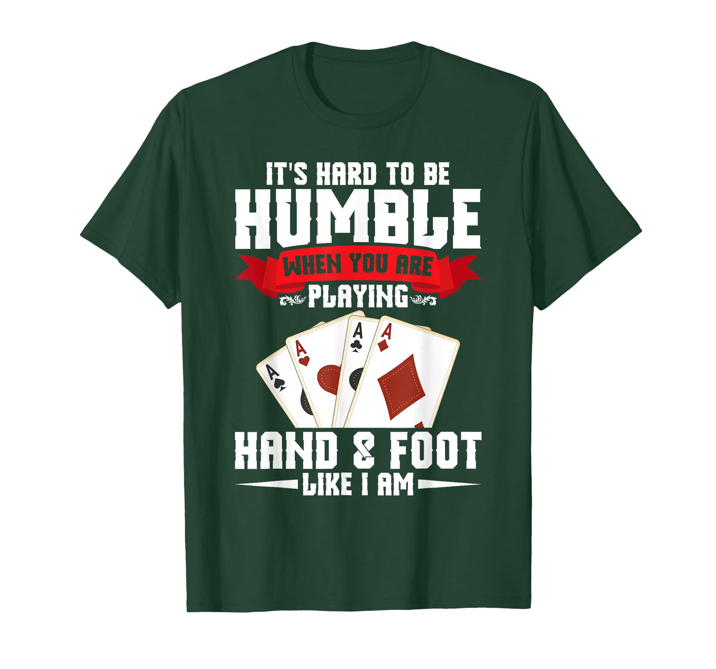 Hand and Foot Cards Set & Hand Foot Clothes Unisex-Adults, Unisex-Kids Black Small Modern Crew Collar Short Sleeve T-Shirt