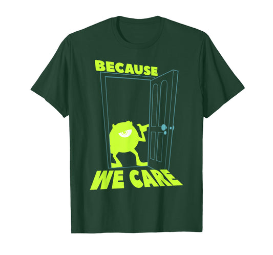 Disney Pixar Monsters, Inc. Mike We Scare We Care Door T-Shirt