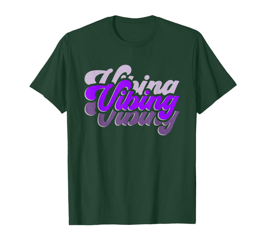 Purple Vibing Purple Vibes Color Graphic T-Shirt