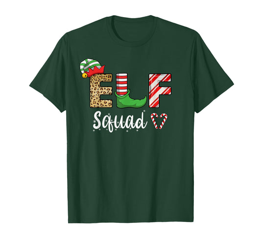 Elf Squad Christmas Matching Family Funny Elves Boys Girls T-Shirt