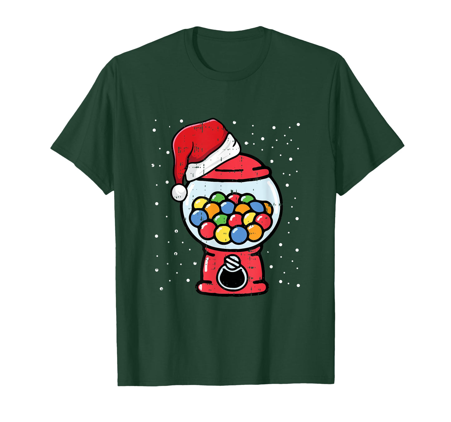 Gumball Machine Santa Hat Christmas Pajama X-mas Candy Gum T-Shirt