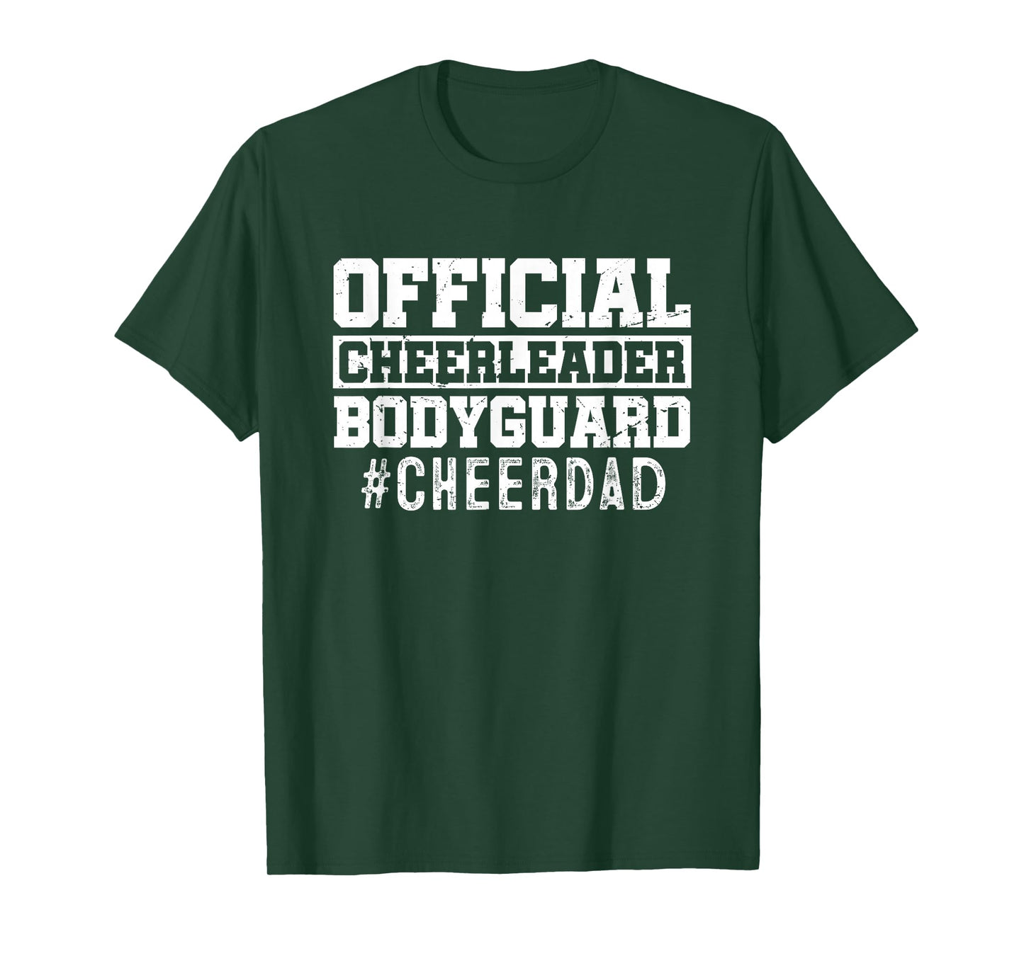 Cheer Dad Funny Papa Official Cheerleader Bodyguard T-Shirt