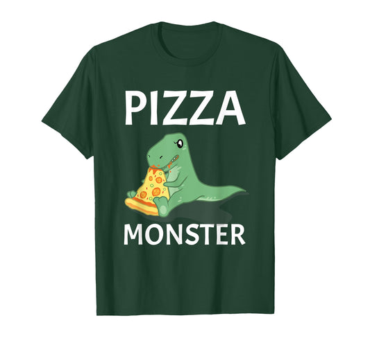 Dinosaur Pizza Monster T-Shirt. Italian Cheese Cooking