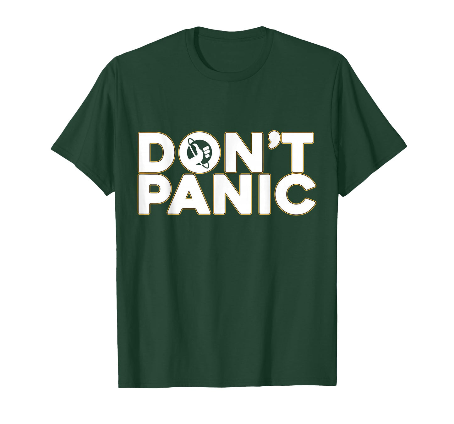 Don't Panic 42 Vintage Shirts Black Unisex-Adults T-Shirt Small Modern Casual T-Shirt