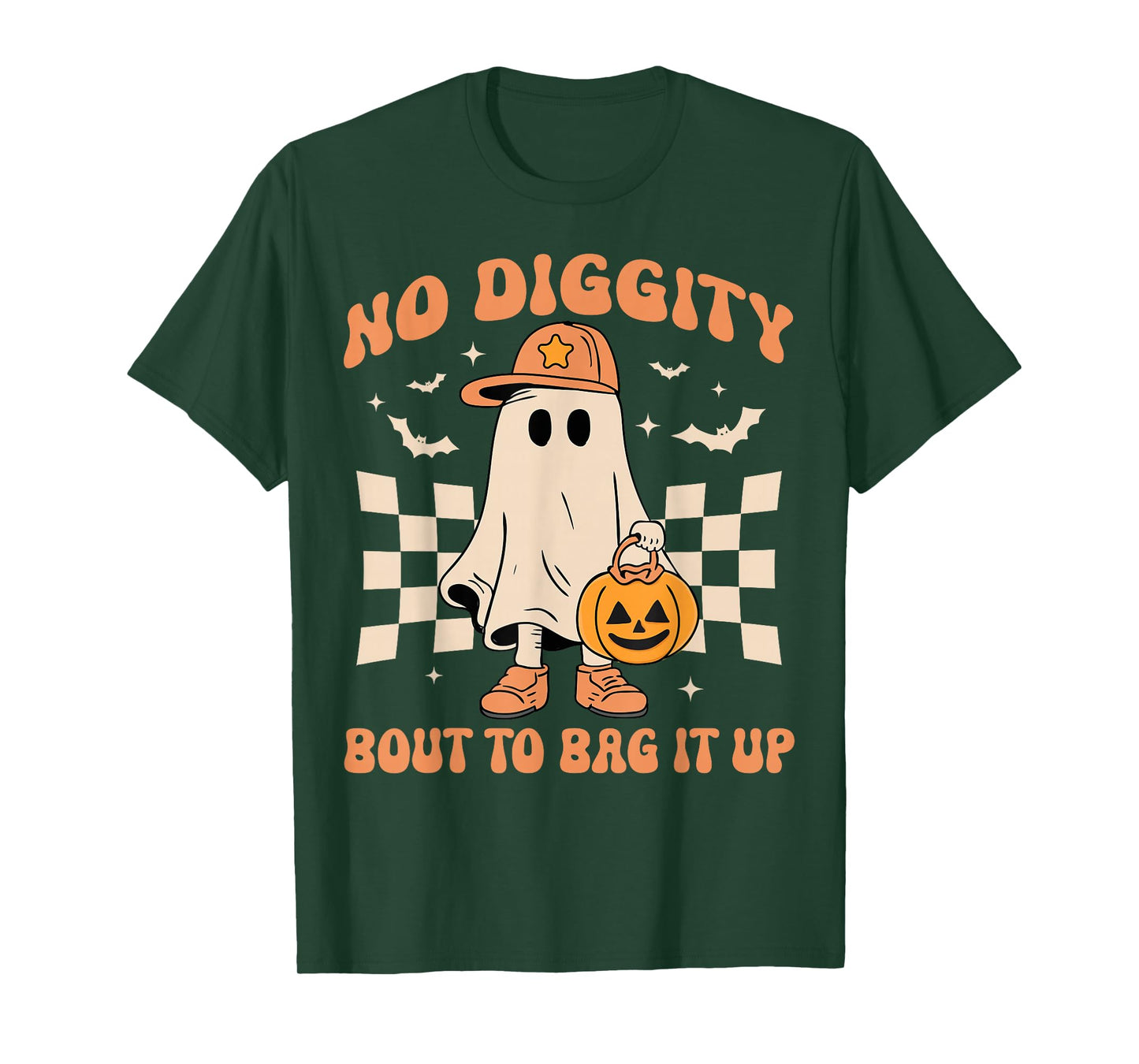 Halloween Ghost No Diggity Bout to Bag it Up Toddler Kids T-Shirt