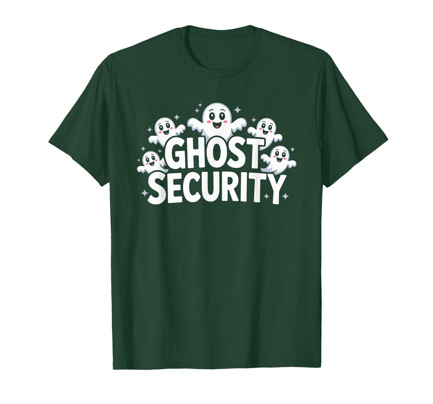Ghost Security Funny Halloween Costume Dad Mom Group Couples T-Shirt