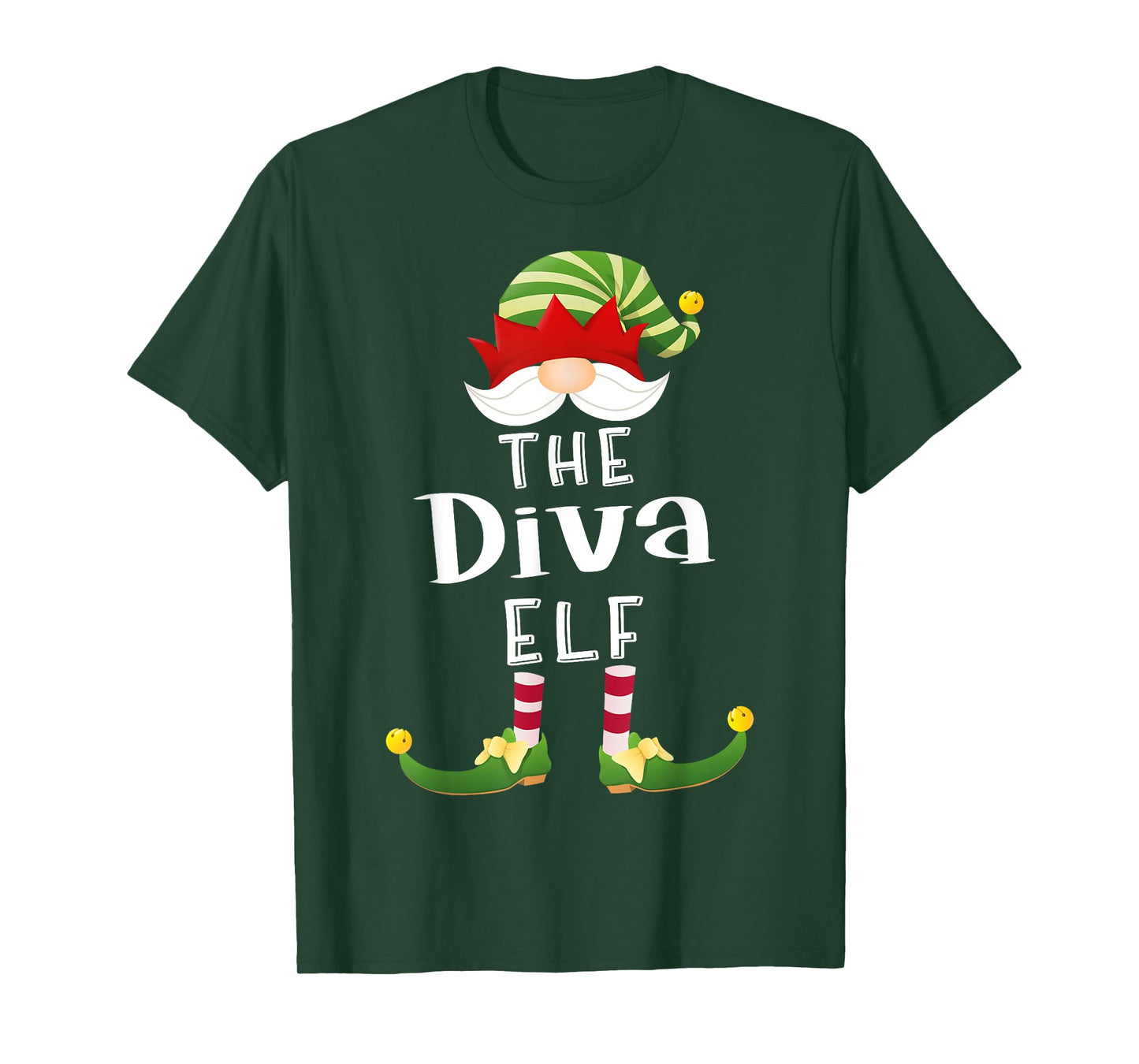Diva Elf Group Christmas Funny Pajama Party T-Shirt