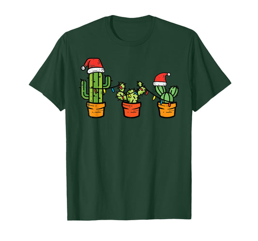 Christmas Cactus Cute Succulent Plant Xmas Men Women Kids T-Shirt