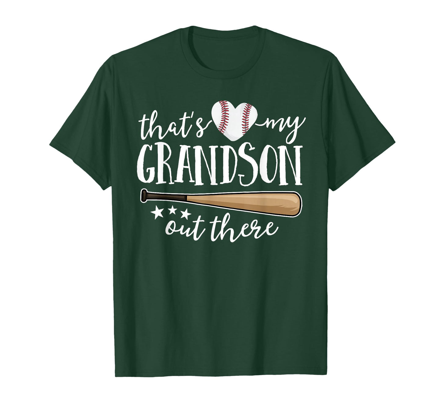 That's My Grandson Out There Gift Women Baseball Grandma T-Shirt