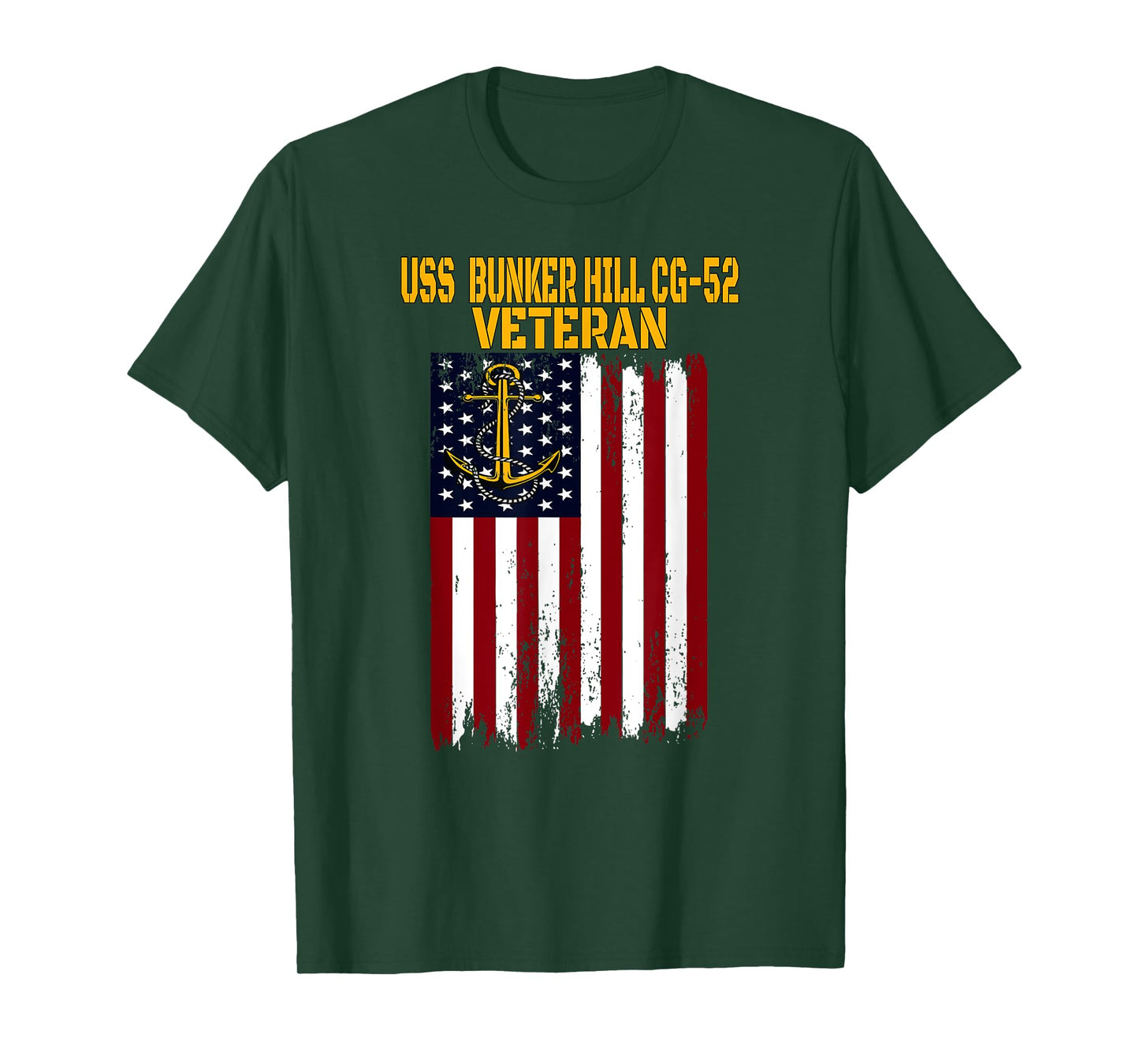 USS Bunker Hill CG-52 Cruiser Veterans Day Father's Day T-Shirt