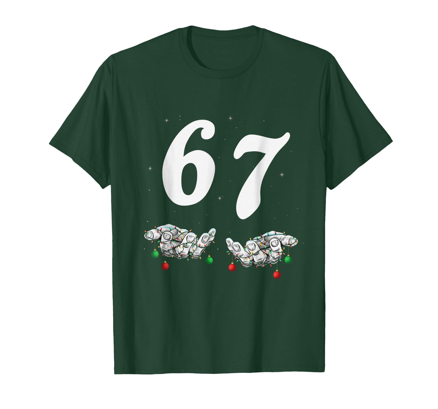 Funny Six Seven 67 Meme 67 Christmas Holiday Women Kids Xmas T-Shirt