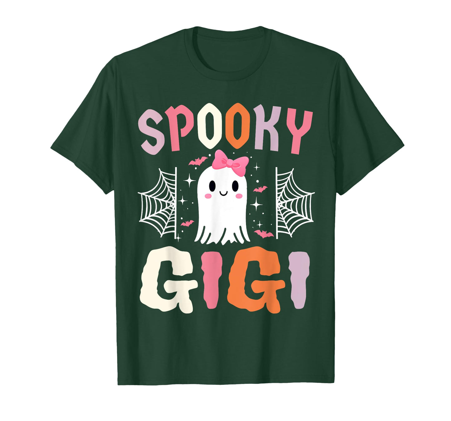 Halloween Spooky Gigi Cute Ghost Costume Women Family Humor T-Shirt
